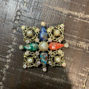 Sarah Coventry Multicolor Brooch